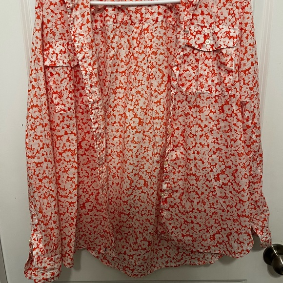 Lauren Ralph Lauren Floral Button Down Shirt Size Medium - Picture 7 of 8